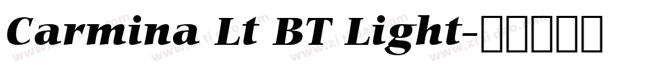 Carmina Lt BT Light字体转换